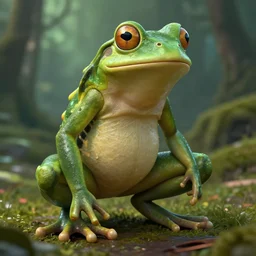 female human/frog hybrid, fantasy setting, trending on artstation, 4k, unreal engine