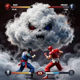 a scary cloud in tekken 7, fighting game, gameplay