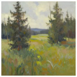 an oil painting of a nature landscape, created by bob ross
