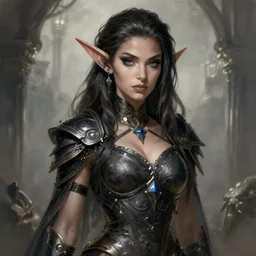 madison beer dark elf princess, highly detailed, d & d, fantasy, highly detailed, digital painting, trending on artstation, concept art, sharp focus, illustration, global illumination, shaded, art by artgerm and greg rutkowski and fuji choko and viktoria gavrilenko and hoang lap