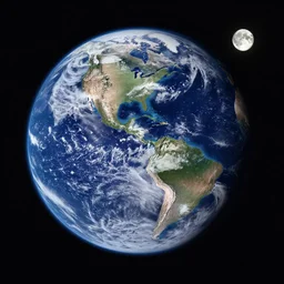 earth half lit as seen from the surface of the moon