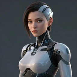 portrait of a female android, artstation, highly detailed, unreal engine 5, cinematic