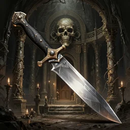 magic knife, osr dungeon, tomb of horror, illustration, high detail, high resolution