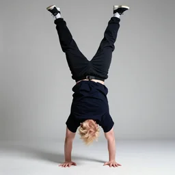 Boris Johnson doing a handstand