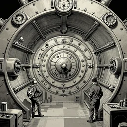 fallout vault detailed illustration in comic book style