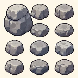 rock assets, 2 d game assets