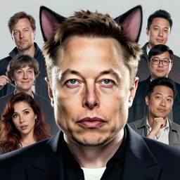 a cinematic portrait elon musk as a trap with cat ears, art by lois van baarle and loish! and rossdraws and sam yang and samdoesarts and artgerm and saruei and disney, digital art, highly detailed, intricate, sharp focus, trending on artstation hq, deviantart, unreal engine 5, 4 k uhd image