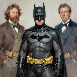 David Spade as Batman, Batman portrayed by David Spade, digital art, trending on artstation oil on canvas by J. C. Leyendecker and Edmund Blair Leighton and Charlie Bowater octane render