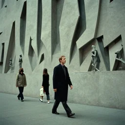 they walk on the wall, the creatures, film still from the movie directed by denis villeneuve and david cronenberg with art direction by h. r. giger and mc escher