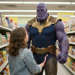 marvel studios thanos looking for his mom at walmart, 8 k still frame