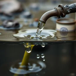 a leek leaking water