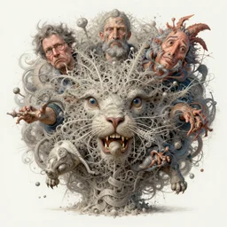bursting with imagination, by ernie barnes, michael hutter, don maitz, tim white and craola : : highly intricate, sophisticated and complex digital painting, concept art, hyperrealism, cinema 4 d, 8 k resolution, 6 4 megapixels, cgsociety, zbrush central, behance hd, hypermaximalist, a masterpiece, parallax, geometric cel - shaded
