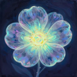 glow bloom Tansparency diffusion beautiful painting acrylic multicolor bioluminescence artstation