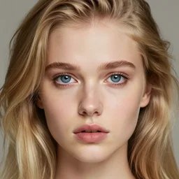 ! girl, sad look, big blue eyes, nest hair, blonde!!! beauty girl portrait, face in detail, big sad eyes, blonde hairstyles, hair everywhere, by aykut aydogdu, by roberto ferri, poster, golden ratio, cycles, colorful