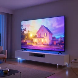 govee led strip lighting in room, scene, colourful, 8 k, unreal engine, realistic, house and home,