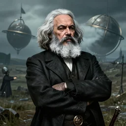 Karl Marx pondering his Orb in Skyrim
