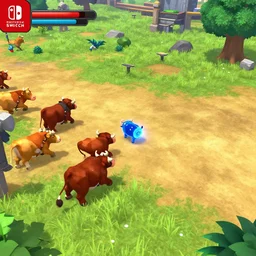 a screenshot from war battle cows the video game for nintendo switch