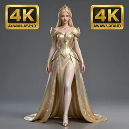 full body epic fantasy princess with a perfectly symmetrical face and flawless skin, trending on artstation, 4k, very detailed, award winning