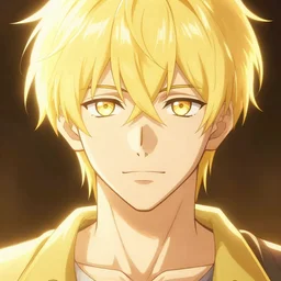golden glowing luminescent male anime character, blonde hair, rich eyes, symmetrical, highly detailed, digital art, sharp focus, trending on art station, afro hair, electricity everywhere