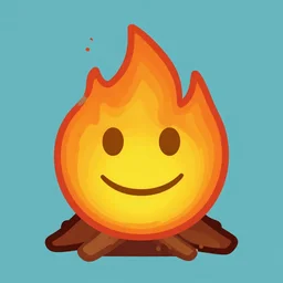 a professionally designed pyre emoji, vector art