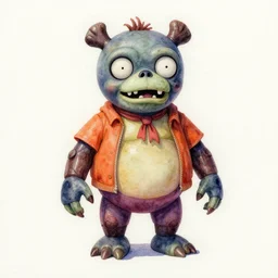 water color on paper, zombie freddy fazbear, highly detailed, artstation, masterpiece, award - winning,