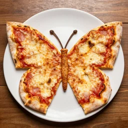 pizza in the shape of a butterfly