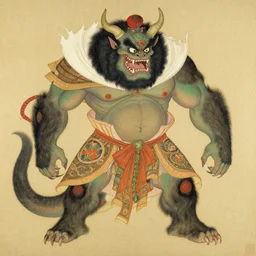 monster, character design, tang dynasty, colorful, painting by gaston bussiere, craig mullins, j. c. leyendecker, tom of finland