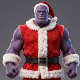 Thanos is Santa Claus, hyperdetailed, artstation, cgsociety, 8k