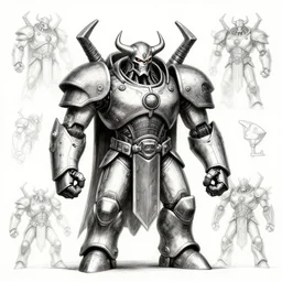 professional basic drawings of evil warlord robots