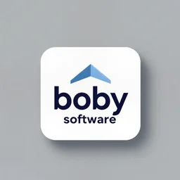a simple modern logo for a computer science company with the name boby software, trending on artstation