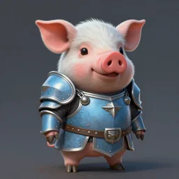 anthropomorphic warrior piglet, pale blue armor, cute and adorable, pretty, beautiful, DnD character art portrait, matte fantasy painting, DeviantArt Artstation, by Jason Felix by Steve Argyle by Tyler Jacobson by Peter Mohrbacher, cinematic lighting
