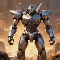 a mech in the style of fallout in the style of dragon ball hyper detailed photorealistic hd 8 k post - processing high resolution