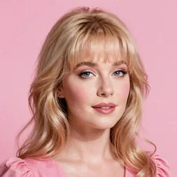 young Dolly Parton portrait, posterized, pink