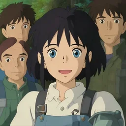 a film still of a happy zoo keeper girl, blue eyes, finely detailed features, closeup at the faces, perfect art, in the zooyard, gapmoe yandere grimdark, trending on pixiv fanbox, painted by gaston bussiere, makoto shinkai takashi takeuchi studio ghibli, akihiko yoshida, gaston bussiere, craig mullins
