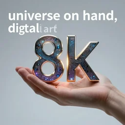 “universe on hand, digital art, 8k”