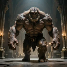hulking balrog approaching from the far end of a great hall in moria, style of h. r. giger, realistic movie still, cinematic, cgi,