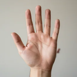 an absolutely normal human hand