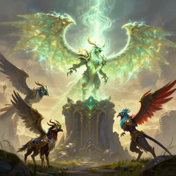 mount epic birds screenshot world of warcraft mounts worldboss bioluminecant light concept sketch art and by feng zhu alena aenami artworks in 4 k beeple, by thomas kinkade heartstone overwatch blizzard 3 d rtx hdr
