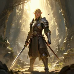 an elf warrior, art by maroni et benoit, global illumination, radiant light, detailed and intricate environment