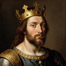 detailed portrait of a bold king | Titian Vecellio |
