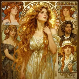 sargent and leyendecker and greg hildebrandt highly detailed portrait of a dreamy woman with long hair, stephen bliss, unreal engine, by greg rutkowski, loish, ferdinand knab, ilya kuvshinov, rossdraws, tom bagshaw, alphonse mucha, global illumination, radiant light, detailed and intricate environment