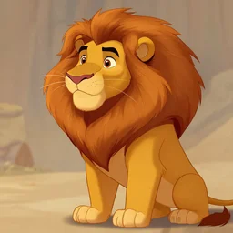 beautiful detailed character design of a cartoon lion'the lion king ', tlk, oc, profile picture. deviantart adoptable, fan character style of maple story and zootopia, portrait studio lighting by jessica rossier and brian froud in the style of disney, artstation deviantart alphonse mucha