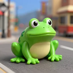 toy frog, california, in 2 0 1 5, perfect focus, scene from tv show hyper detailed 5 5 mm 8 5 mm, toy photography, made out of plastic