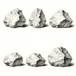 a high quality sketch about the evolutional stages of a rock