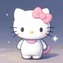 chibi drawing of a beautiful elokitty cat. Ethereal digital painting by Stanley Artgerm Lau, Trending on Artstation —H 1024