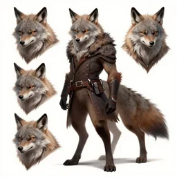 werewolf concept designs in the style Neville Page, highly detailed, trending on artstation