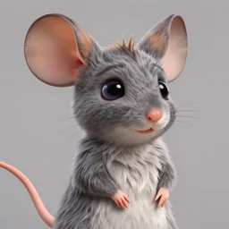 zootopia female character grey mouse, highly detailed, digital painting, artstation, concept art, smooth, sharp focus, illustration