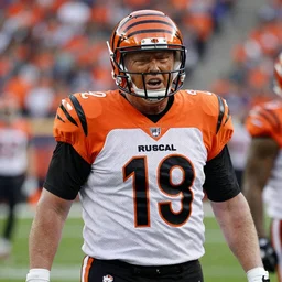 Donald Trump in a Cincinnati Bengals football jersey
