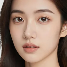 young woman face with long 1 8 inch nose