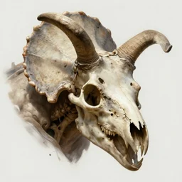 stunning god of triceratops skull portrait, muscular, bones, dirt, fantasy, intricate, elegant, highly detailed, digital painting, artstation, concept art, smooth, sharp focus, illustration, art by afshar petros and krenz cushart and artem demura and tony sandoval